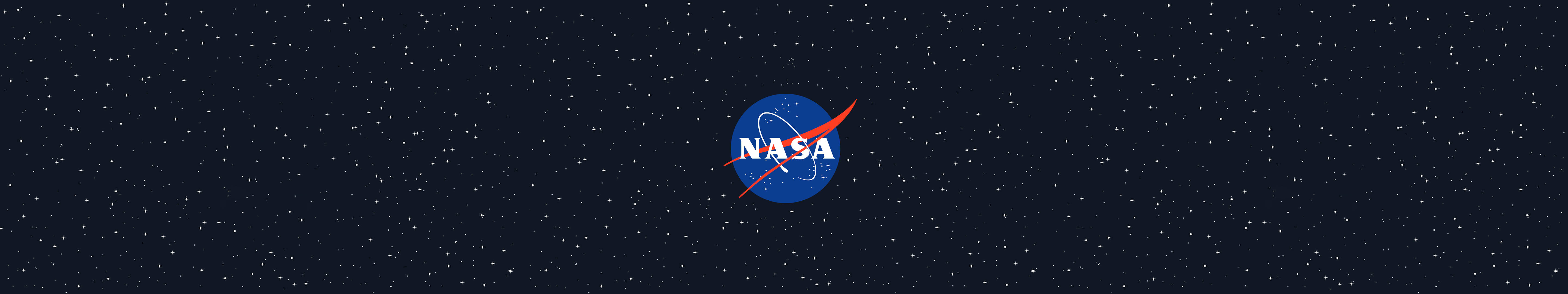 NASA標誌漂浮在滿天星斗的夜空中。