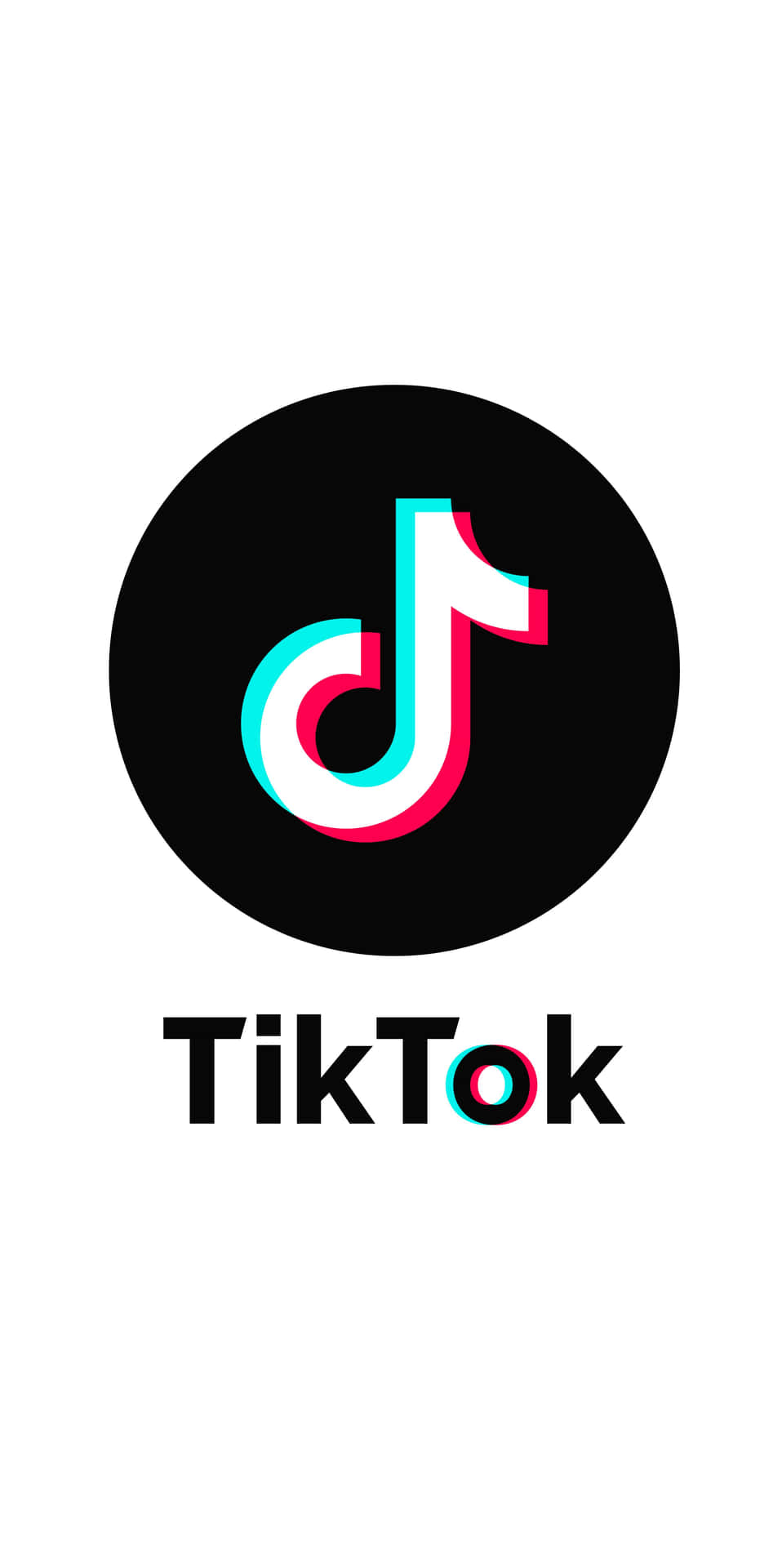 TikTok 應用程式標誌，黑色圓圈和風格化音符。