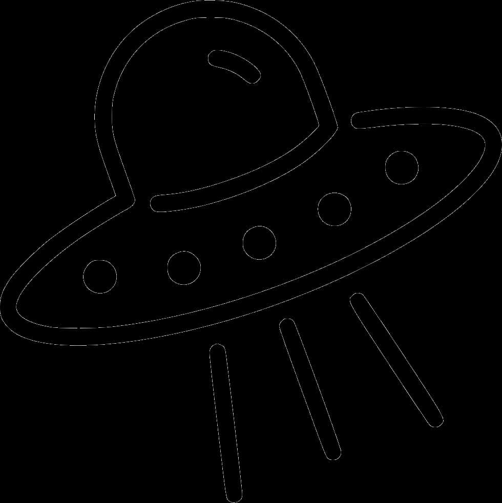 UFO剪貼圖SVG - 黑白UFO剪貼圖，高畫質PNG下載