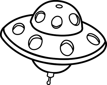 經典UFO線條藝術 — 外星人 壁紙