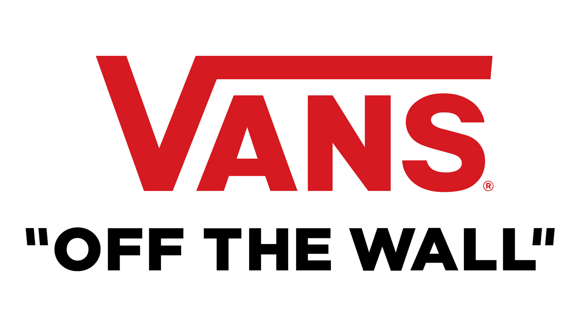 VANS品牌標誌，帶有紅色和黑色的「OFF THE WALL」口號。