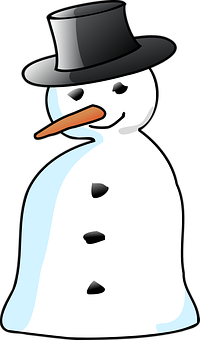 戴禮帽的經典雪人