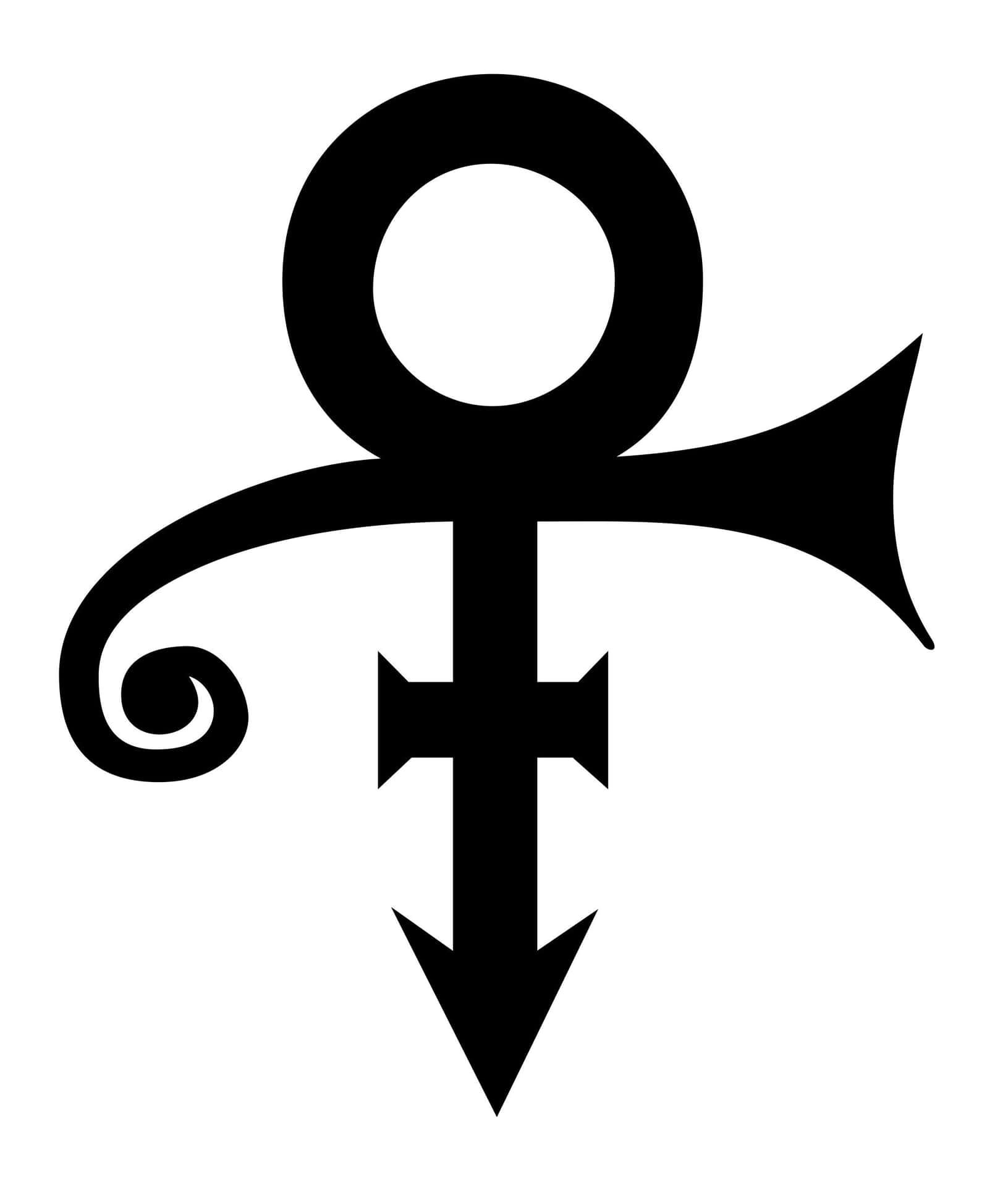 Prince 標誌性的黑色符號標誌在白色背景上
