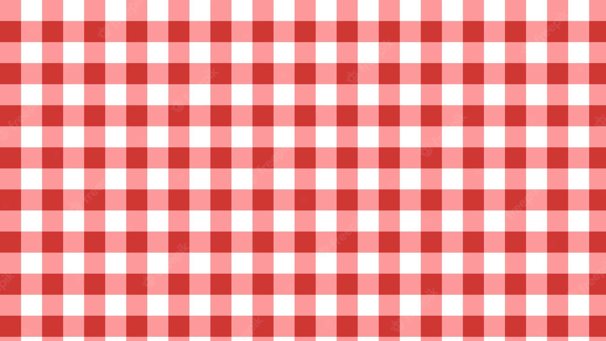 Red Checkered 桌布 壁紙 — 經典紅白格仔圖案以整潔重複設計填滿畫面。