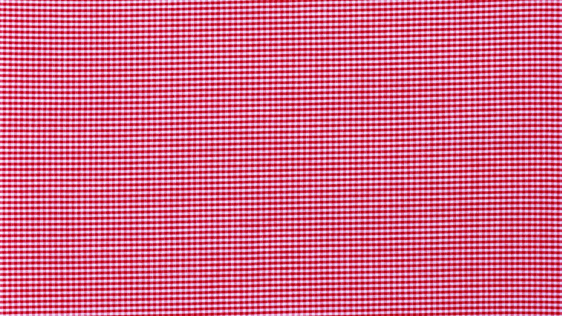 Pink Checkered 桌布 壁紙 — 經典紅白格仔布料的近距離特寫。