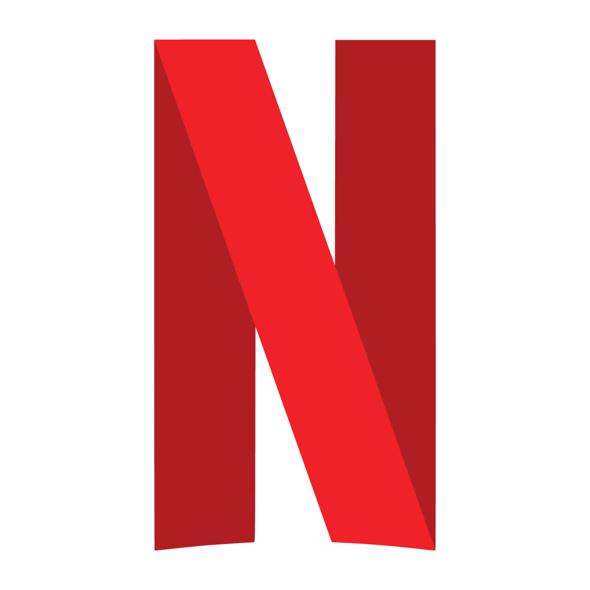 白色背景上的紅色 Netflix 標誌