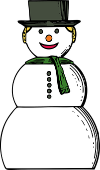 經典雪人卡通插畫