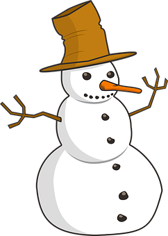 經典雪人卡通插畫