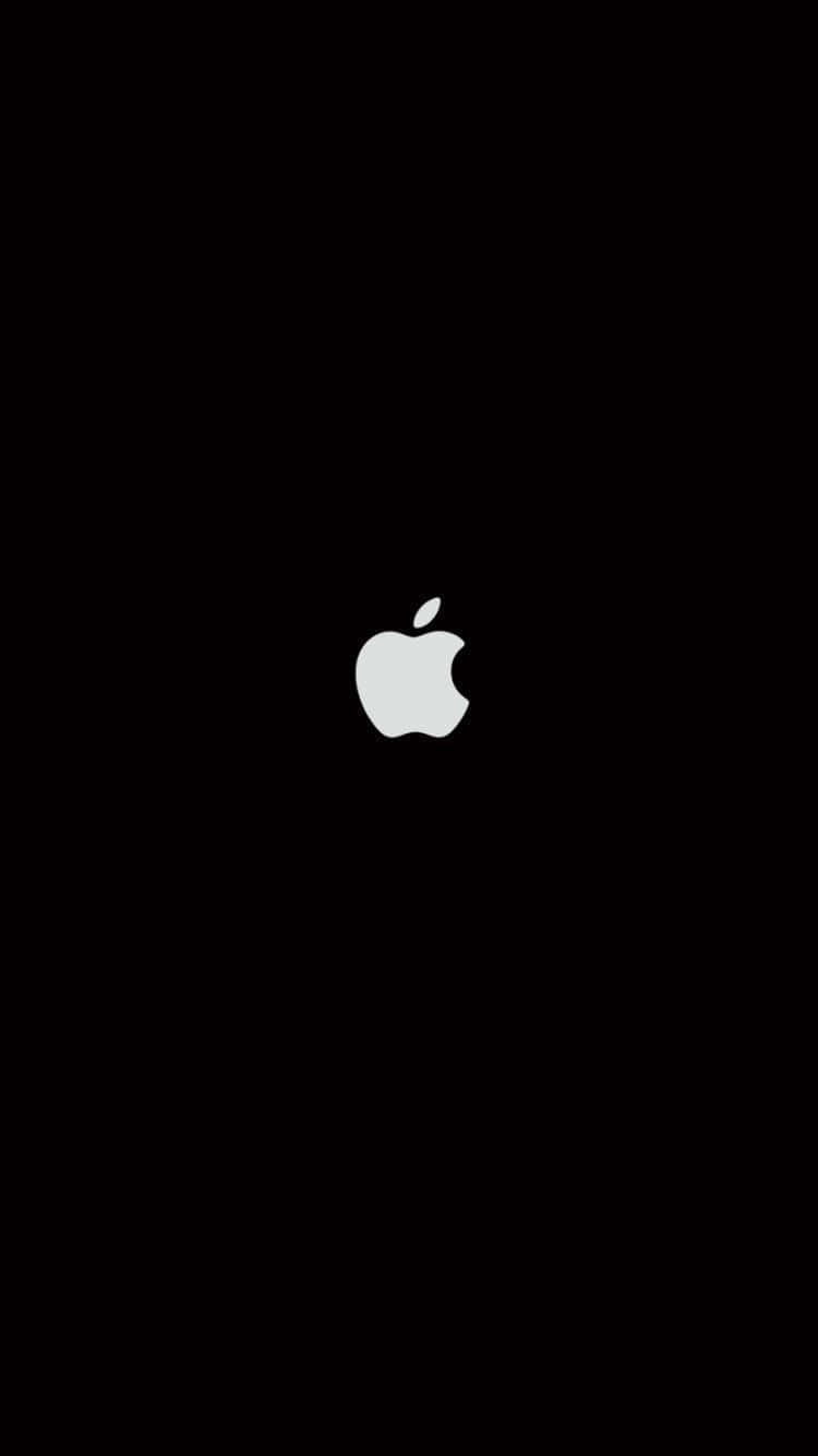 黑色背景上的白色Apple標誌