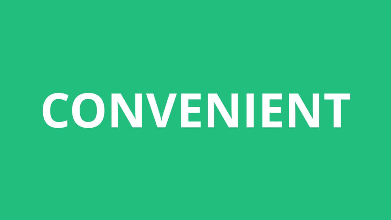 綠色背景上的白色文字 convenient。