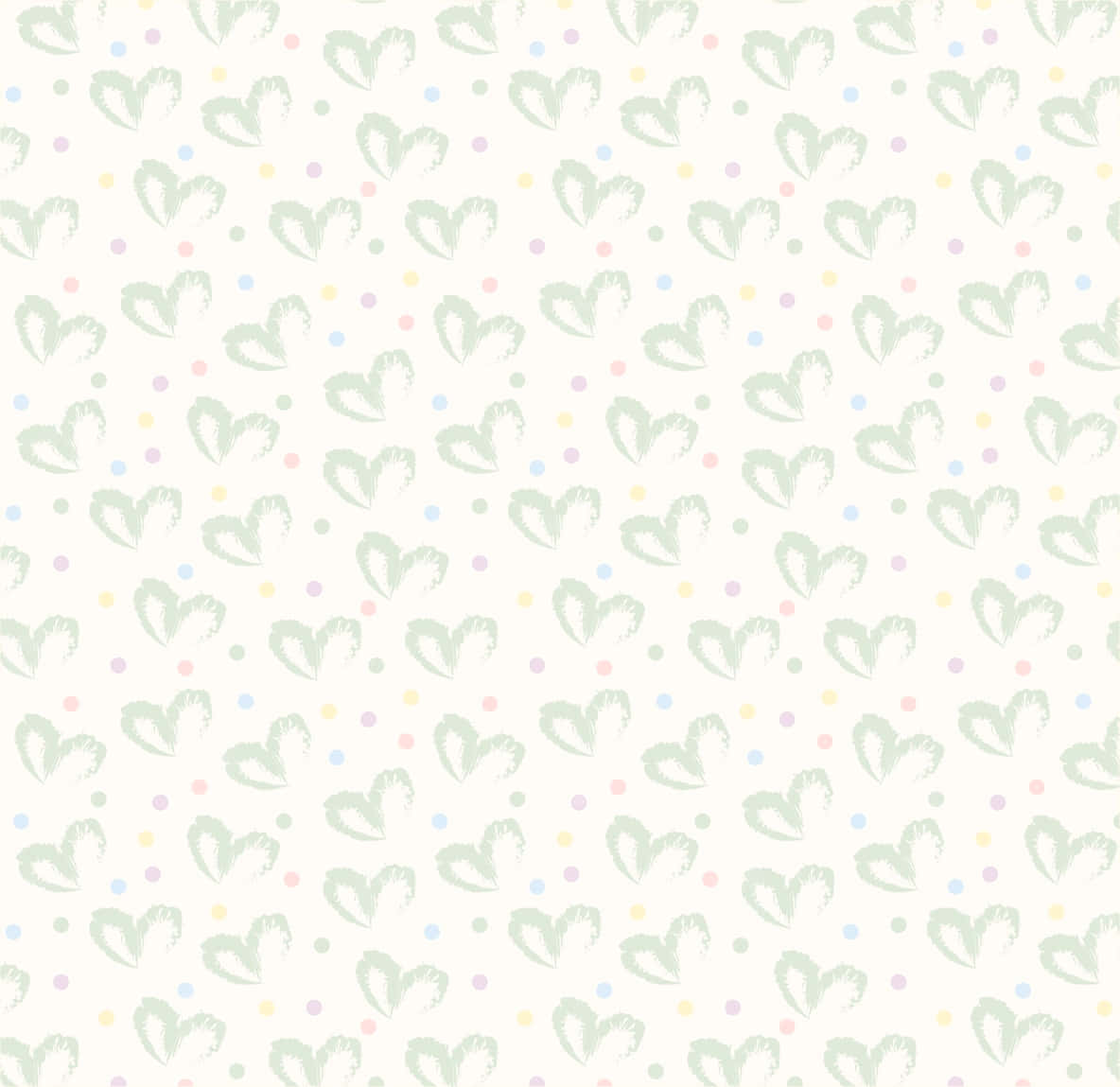 綠色同白色嘅心心圖案 壁紙