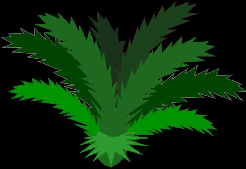 綠色向量灌木插圖 壁紙