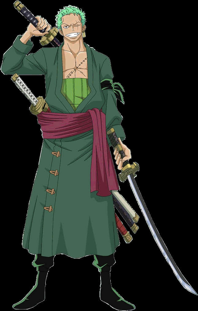 綠色武士動畫角色 壁紙
