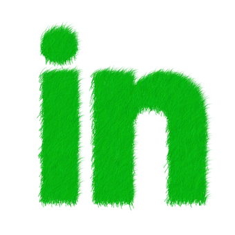 綠色毛絨字母LinkedIn標誌 壁紙