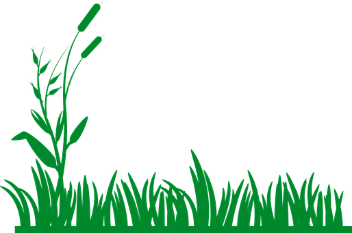 綠色草地剪影向量圖 壁紙
