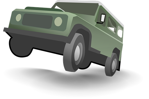 綠色越野車輛插圖 壁紙