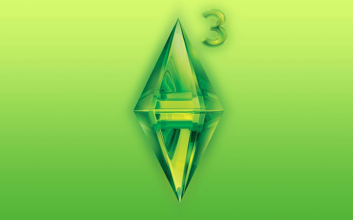 綠色漸變背景上的 The Sims 3 標誌。