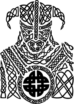 維京風格黑色剪影 壁紙