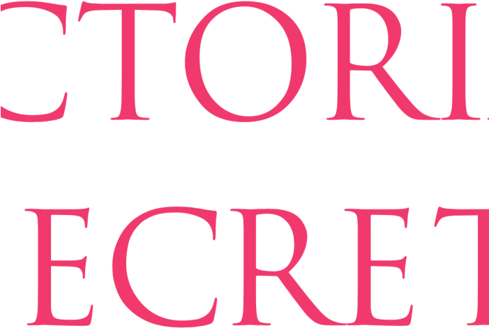 維多利亞的秘密粉藍背景標誌 壁紙 — 大膽的粉紅色 victoria secret 文字標誌，搭配簡潔的字體，在純黑背景上格外突出。