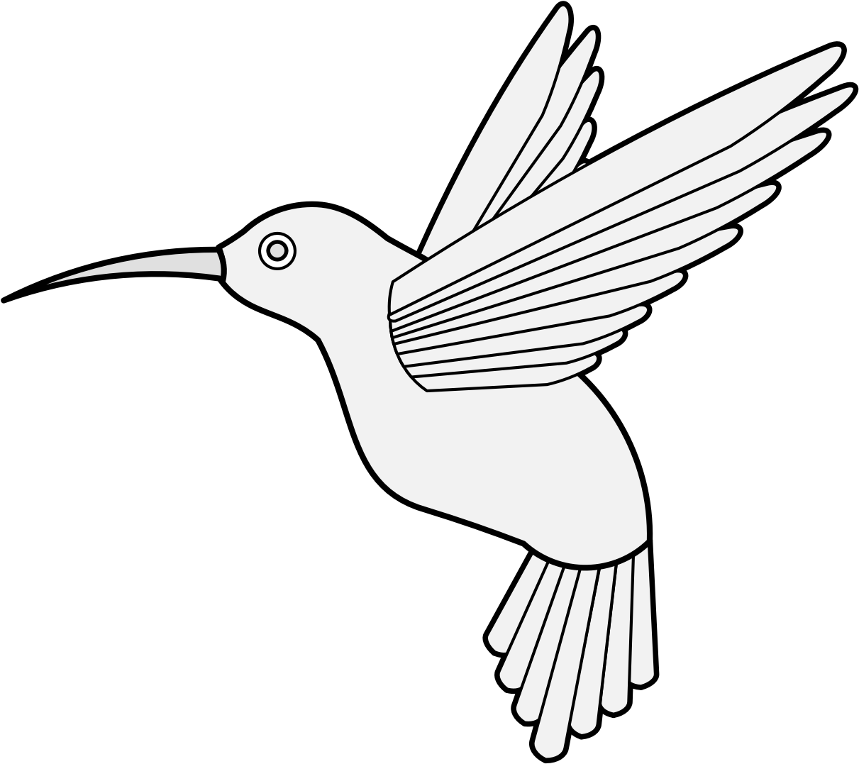 線條風蜂鳥插圖 壁紙