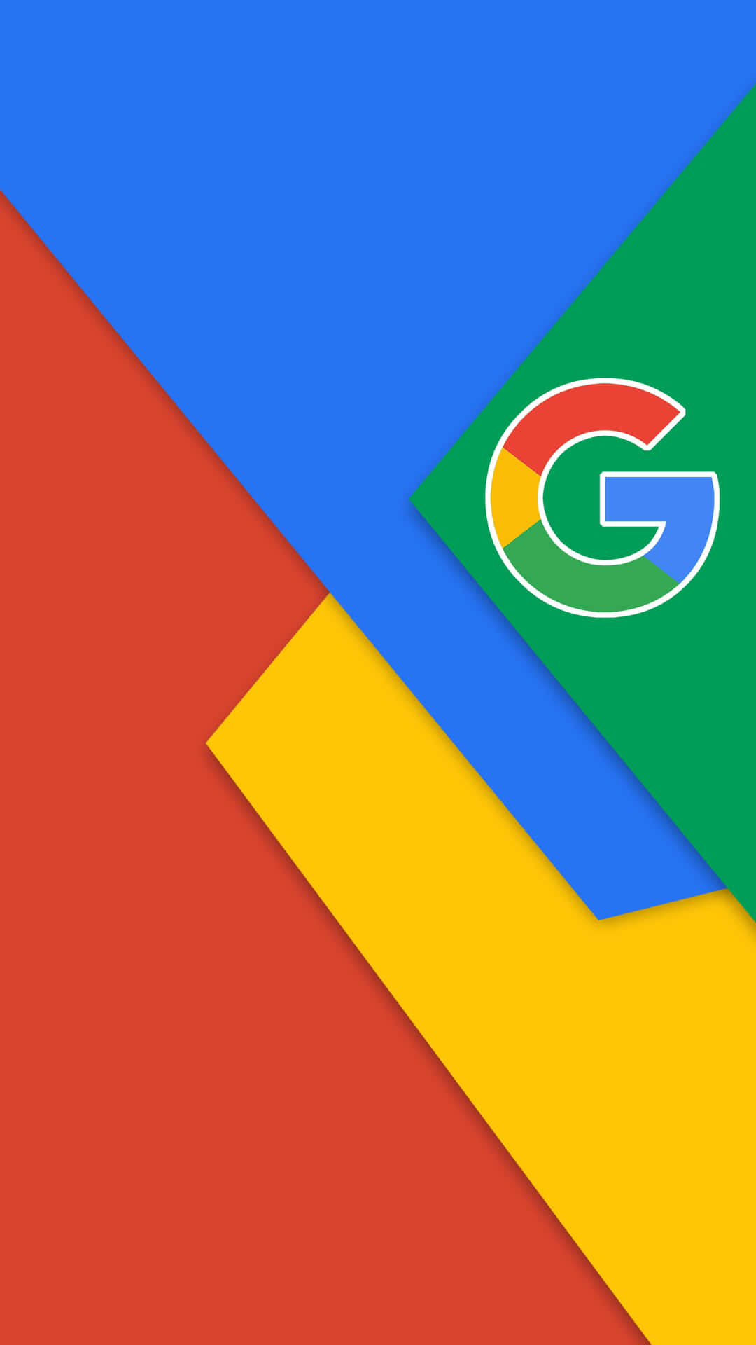 彩色幾何背景上的 Google 標誌 — Google Chrome GIF 壁紙