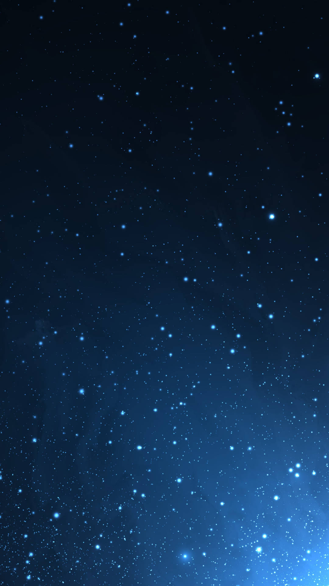 深藍色夜空，散落著閃爍的星星。
