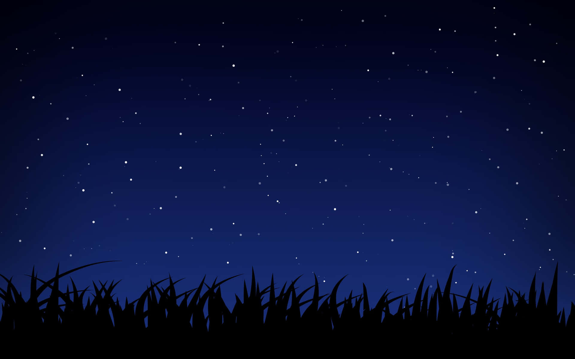 草剪影上方的星空夜空
