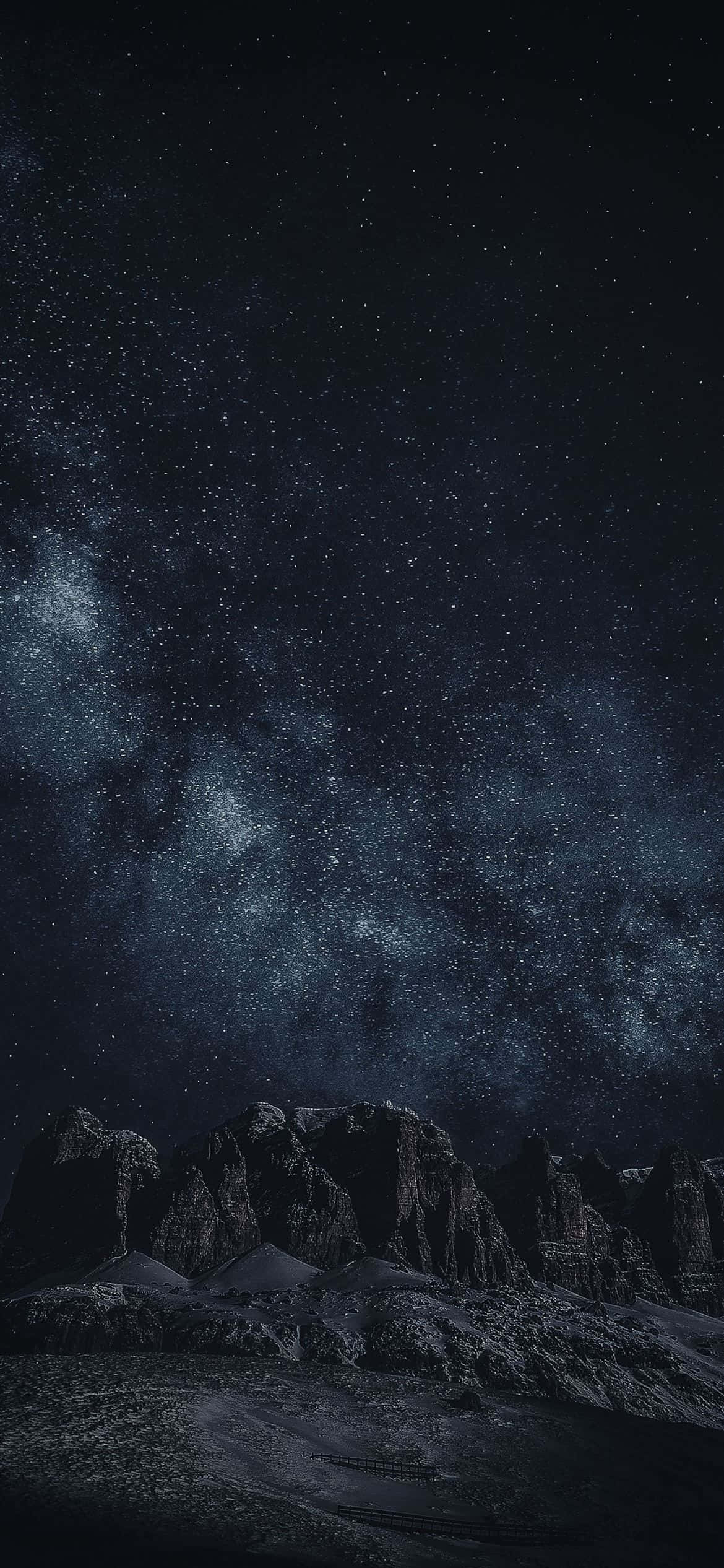繁星與銀河的夜空 壁紙