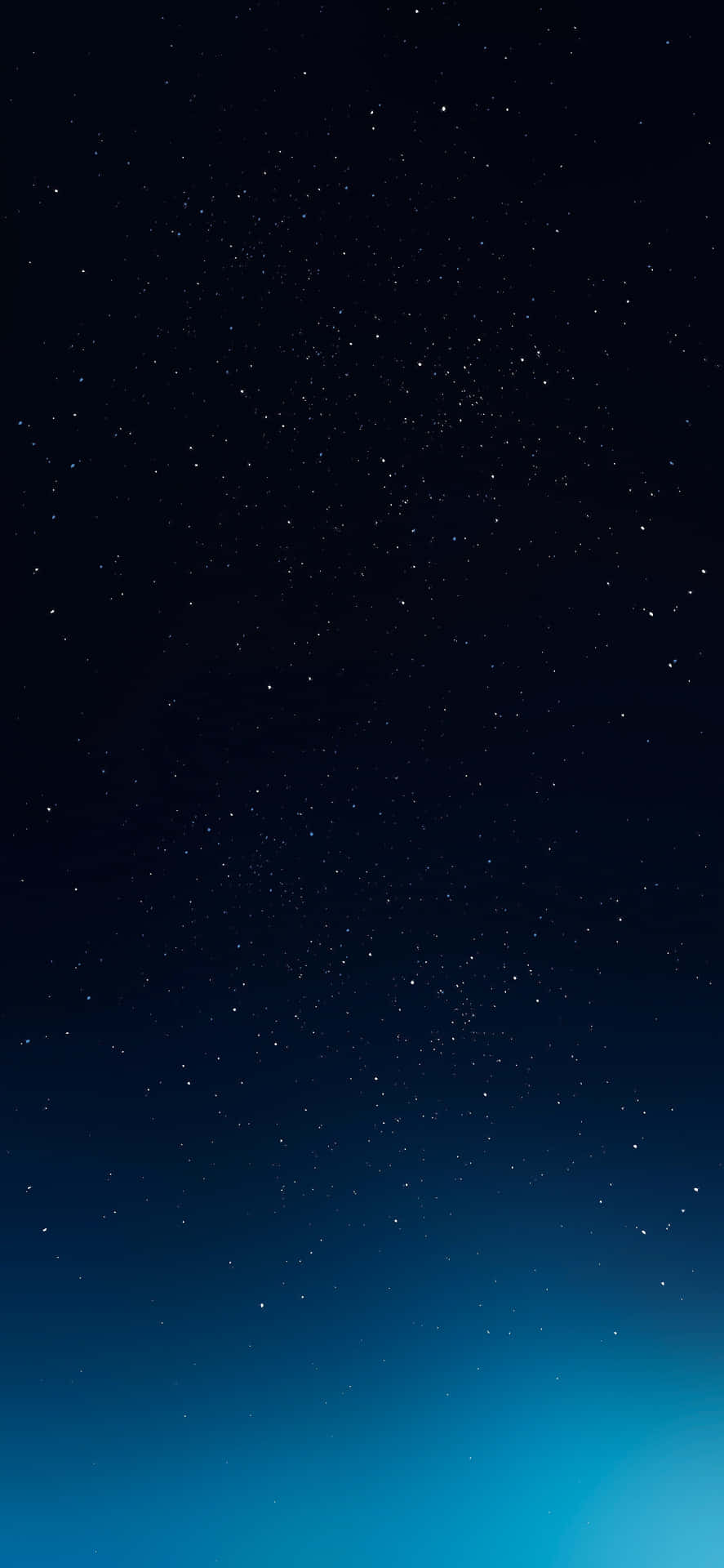 繁星點點的夜空漸層背景 壁紙 — 從深海軍藍到鮮豔藍色的寧靜夜空漸變，點綴著無數閃爍的星星。