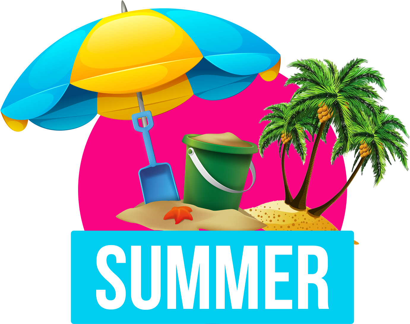 繽紛夏日假期圖案 壁紙