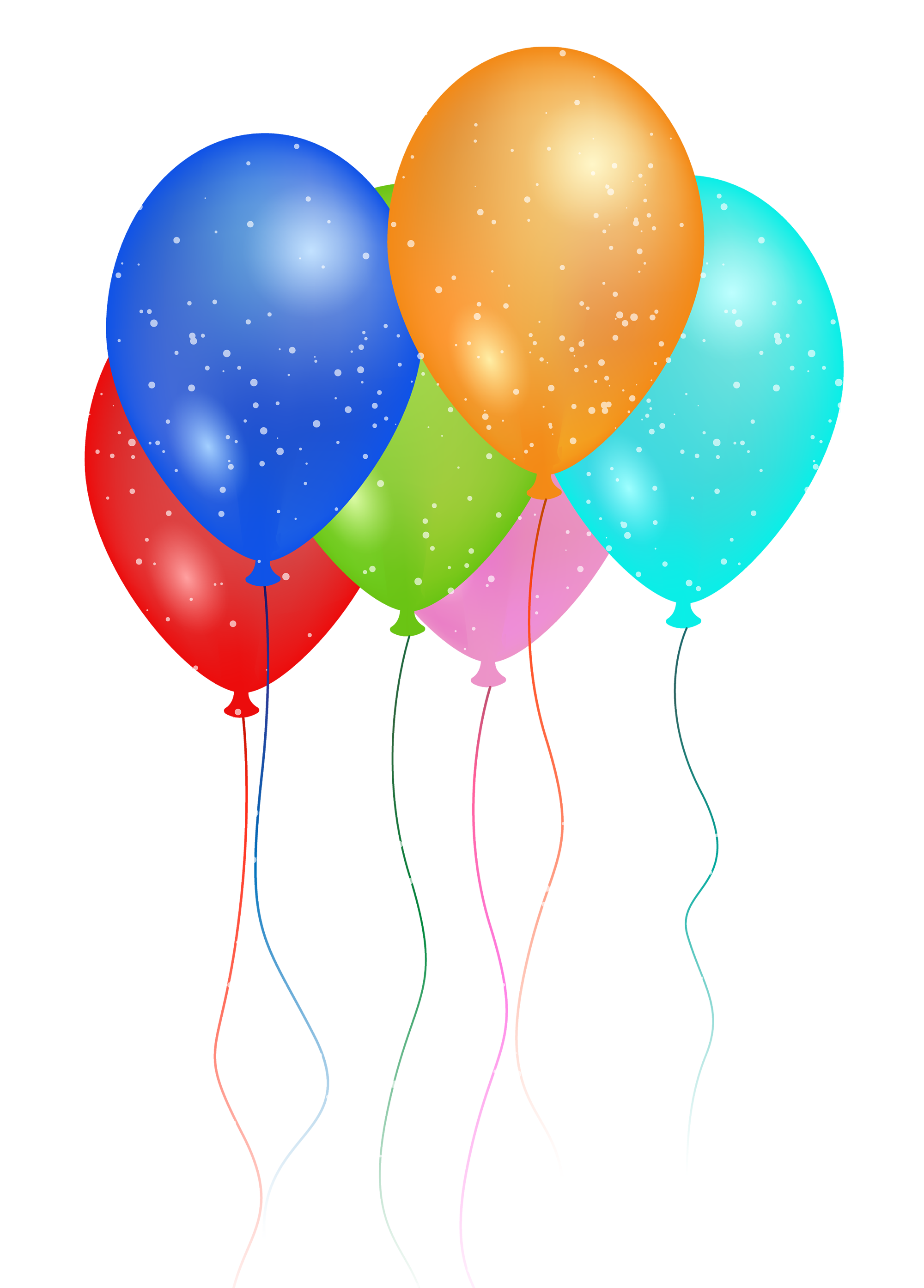 繽紛生日氣球簇 壁紙