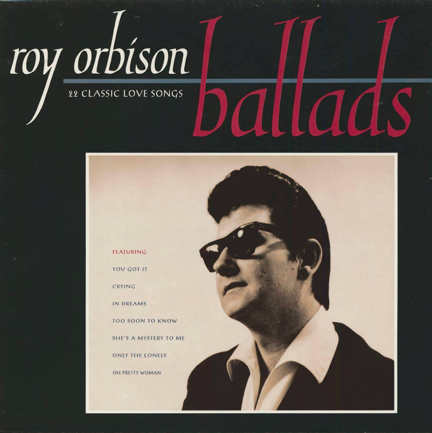 Roy Orbison 在經典音樂專輯封面上戴著太陽眼鏡。