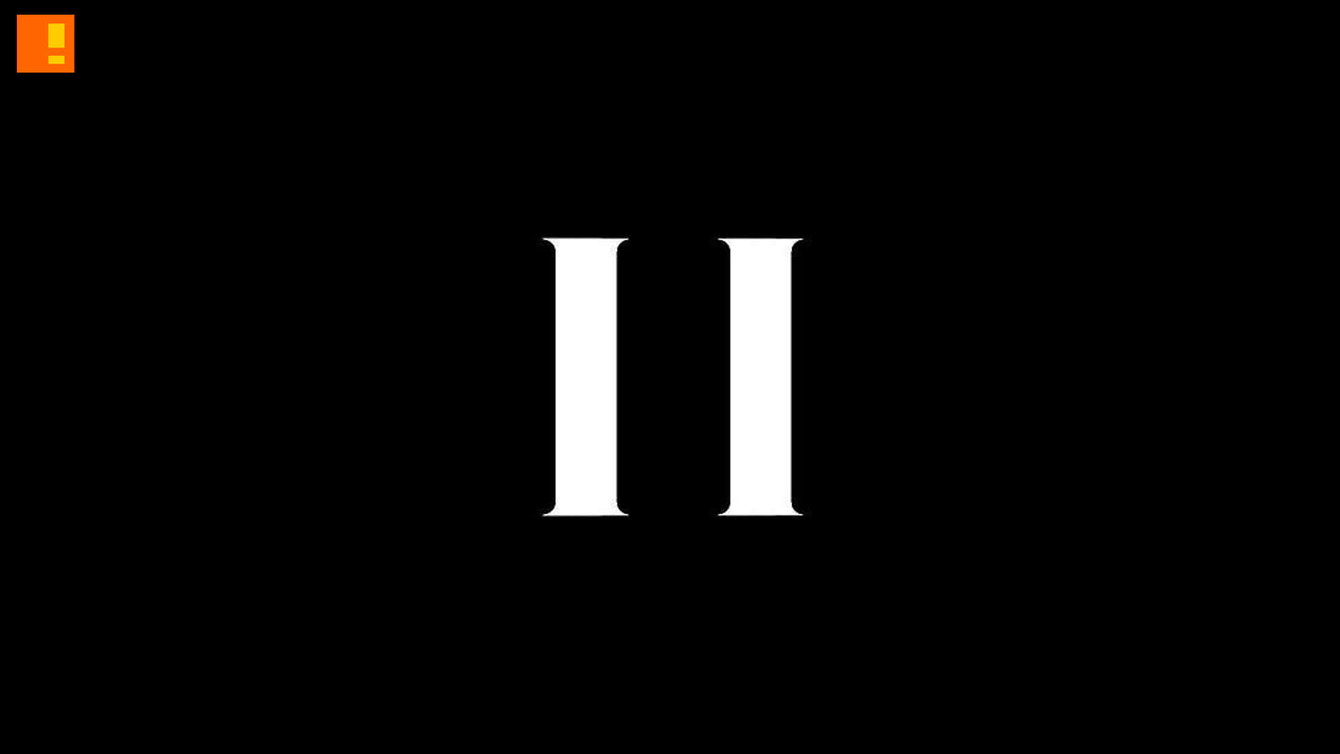 黑色背景上的兩個白色羅馬數字 II，左上角有一個橙色標誌。