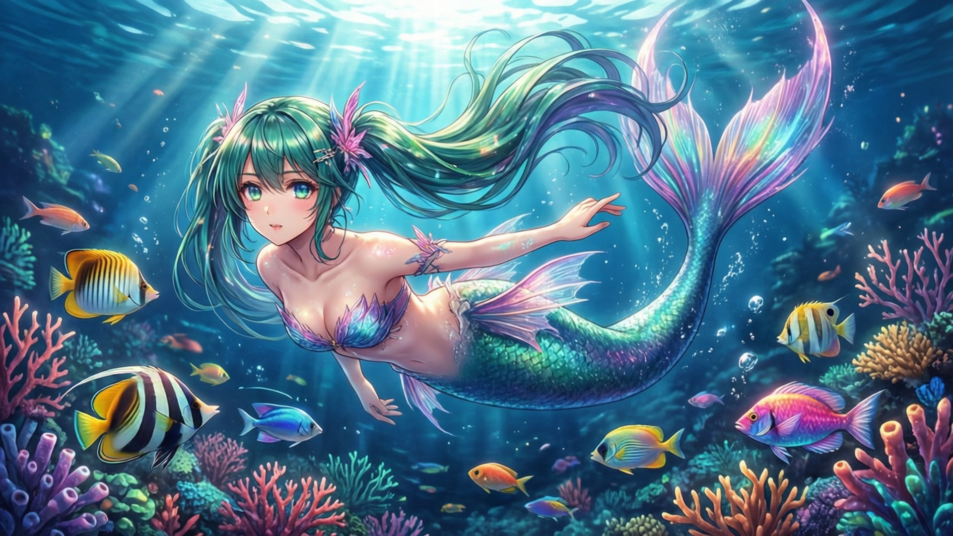 美人魚Miku 壁紙