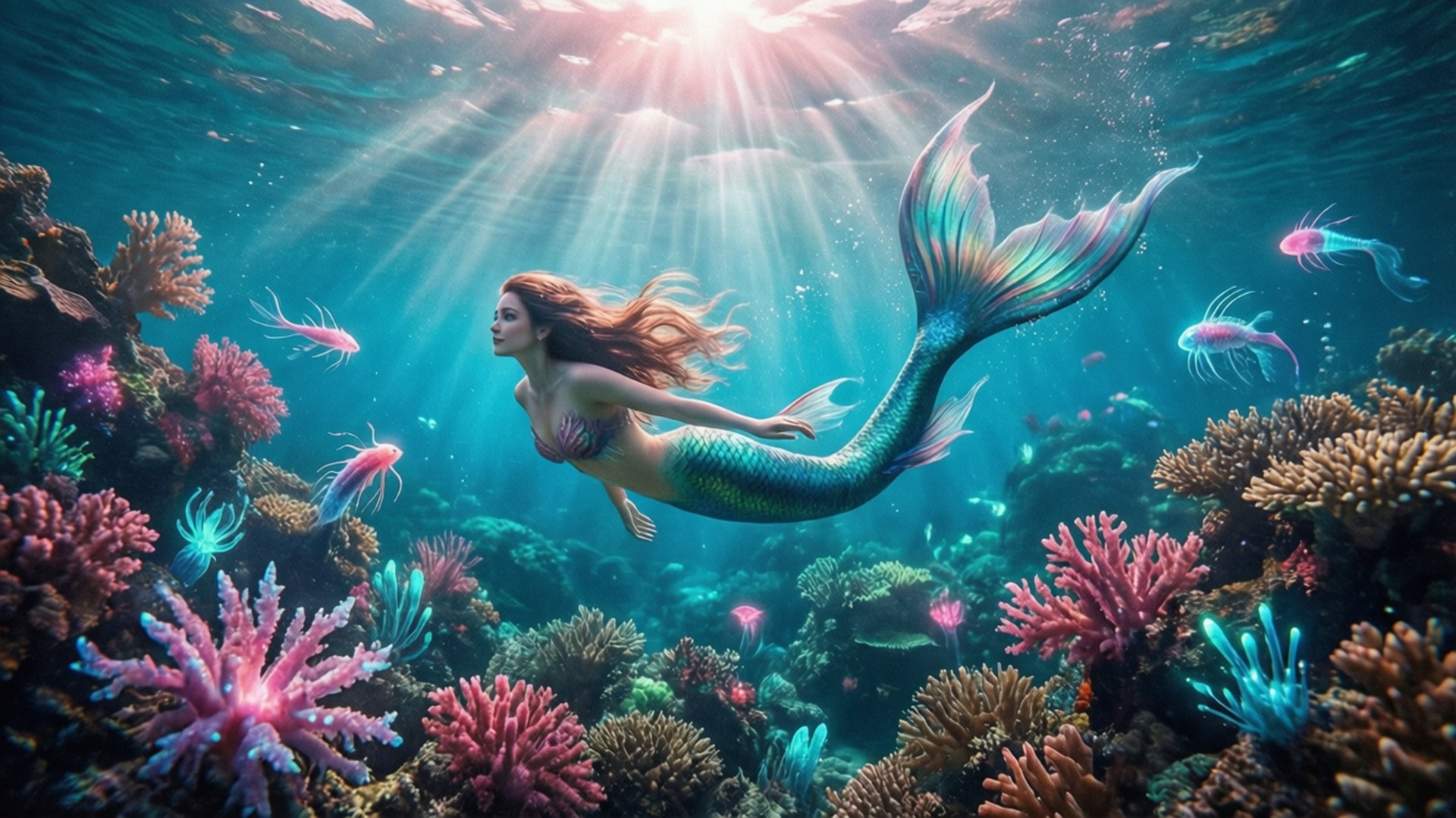 美人魚夢幻深海 壁紙