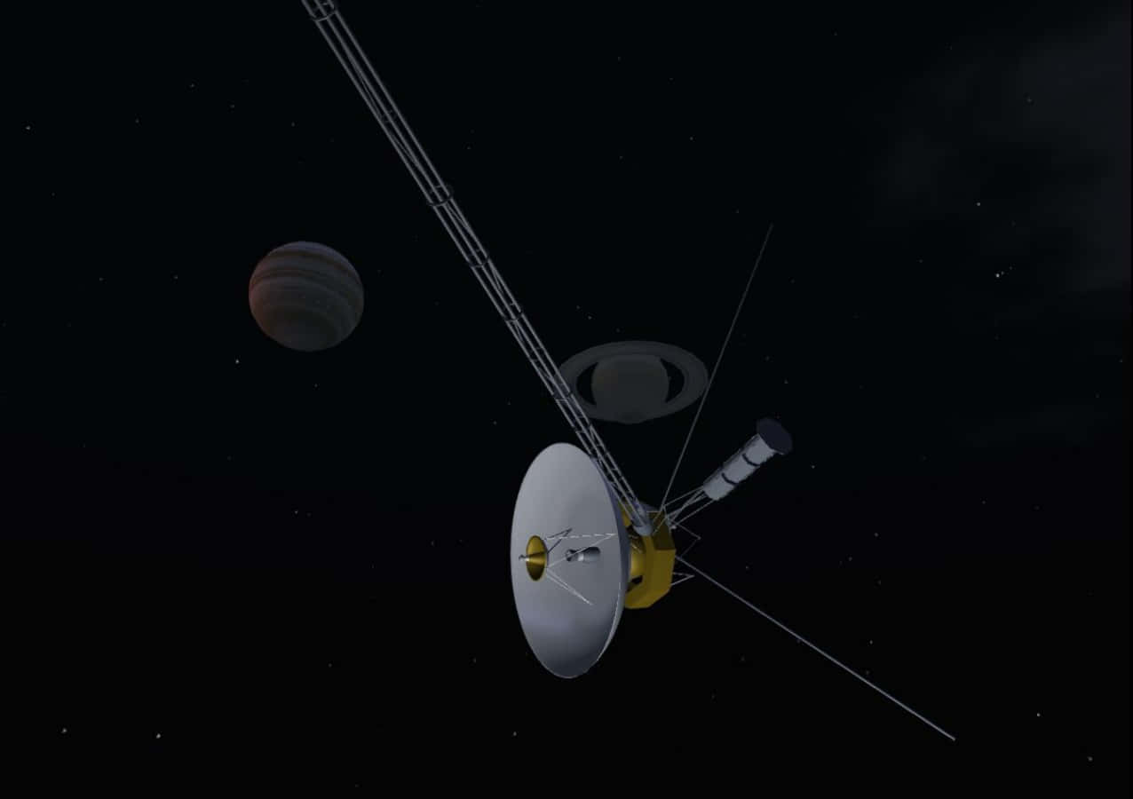 太空船在深空飛越木星和土星