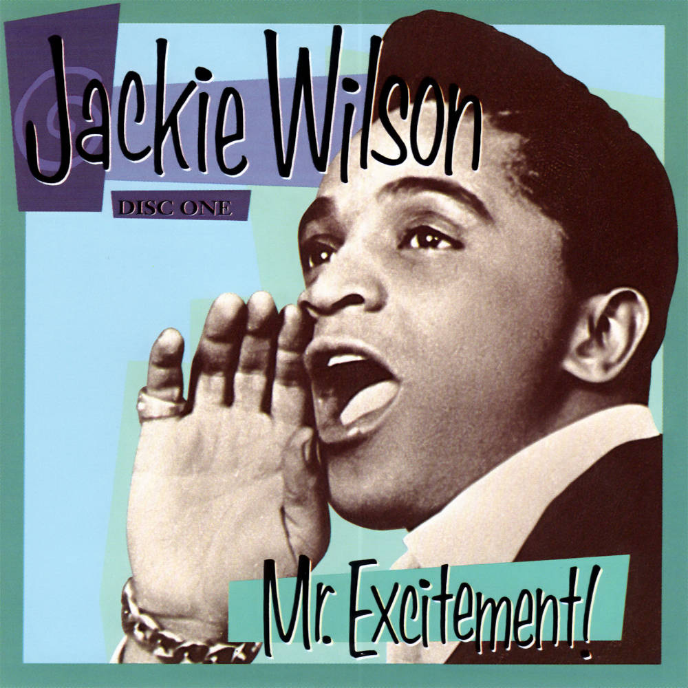 美國歌手Jackie Wilson - 「興奮先生」 壁紙 — Jackie Wilson 熱情地對著他捧成杯狀的手大喊，出現在名為 Mr Excitement! 的鮮豔復古專輯封面上
