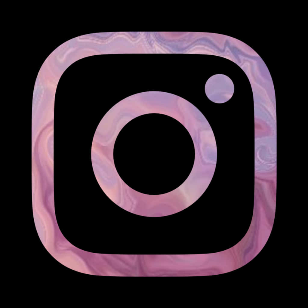 帶有粉紅色和紫色大理石圖案的Instagram應用程式圖標。