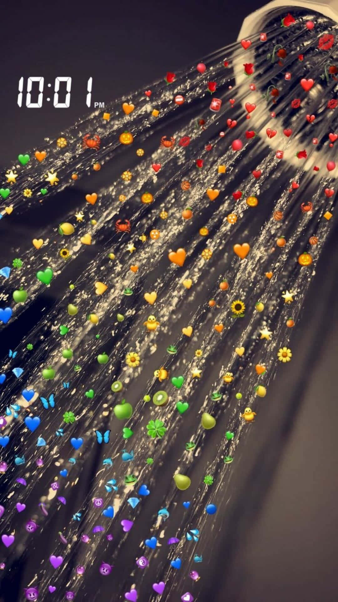 美學LGBT彩虹表情符號在淋浴中 壁紙