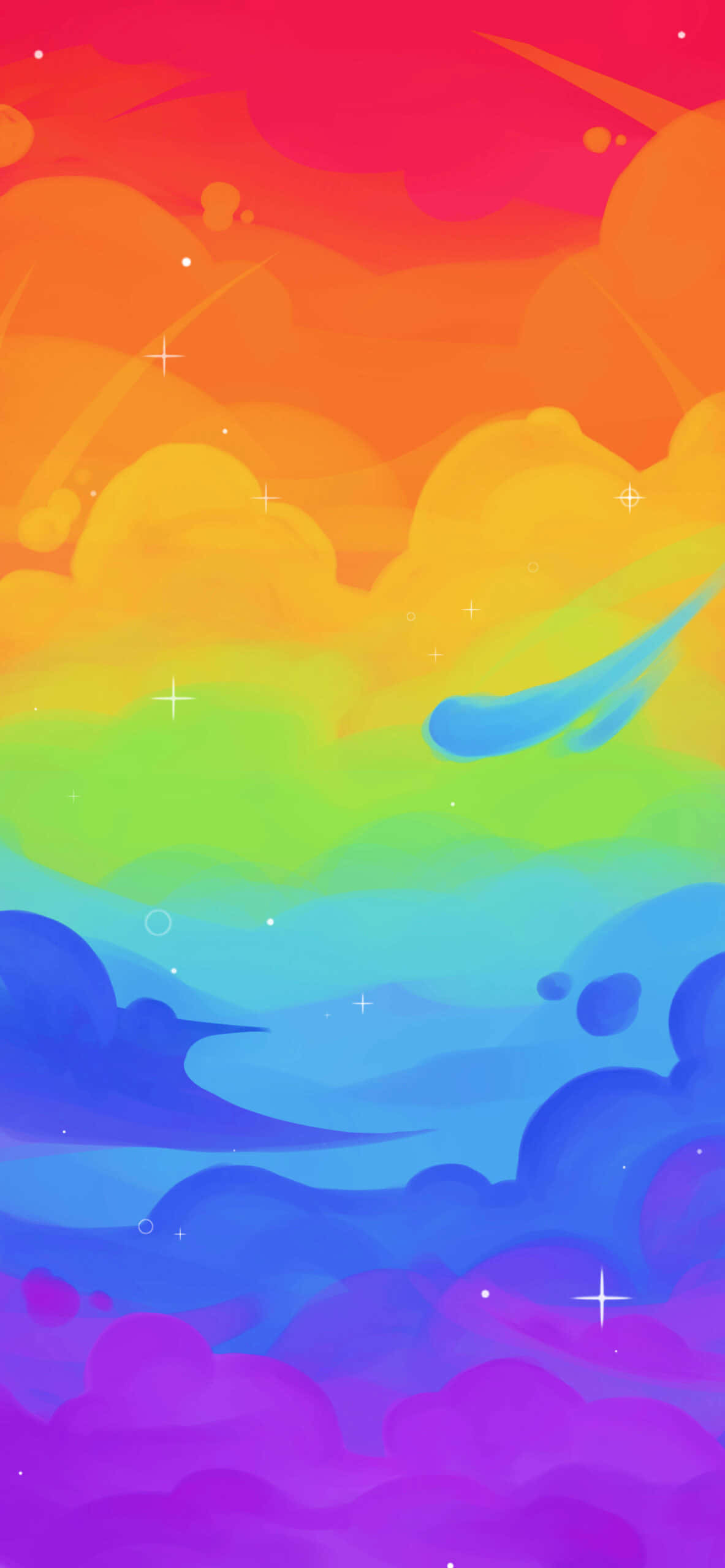 美學LGBT彩虹雲彩畫作 壁紙