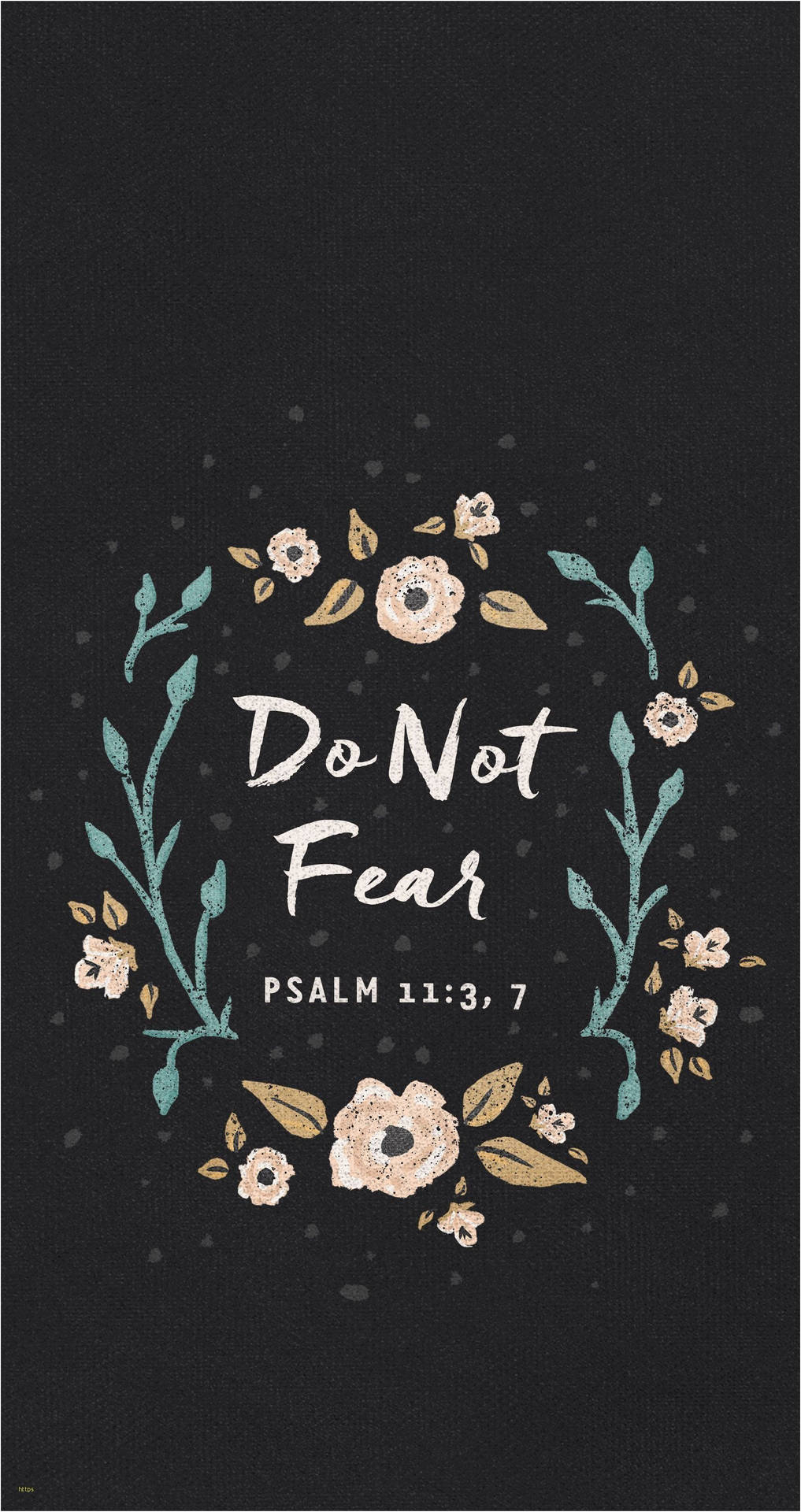 黑色背景，帶有「Do Not Fear」文字和花環設計。