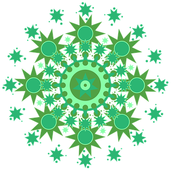 翡翠星芒曼陀羅背景圖