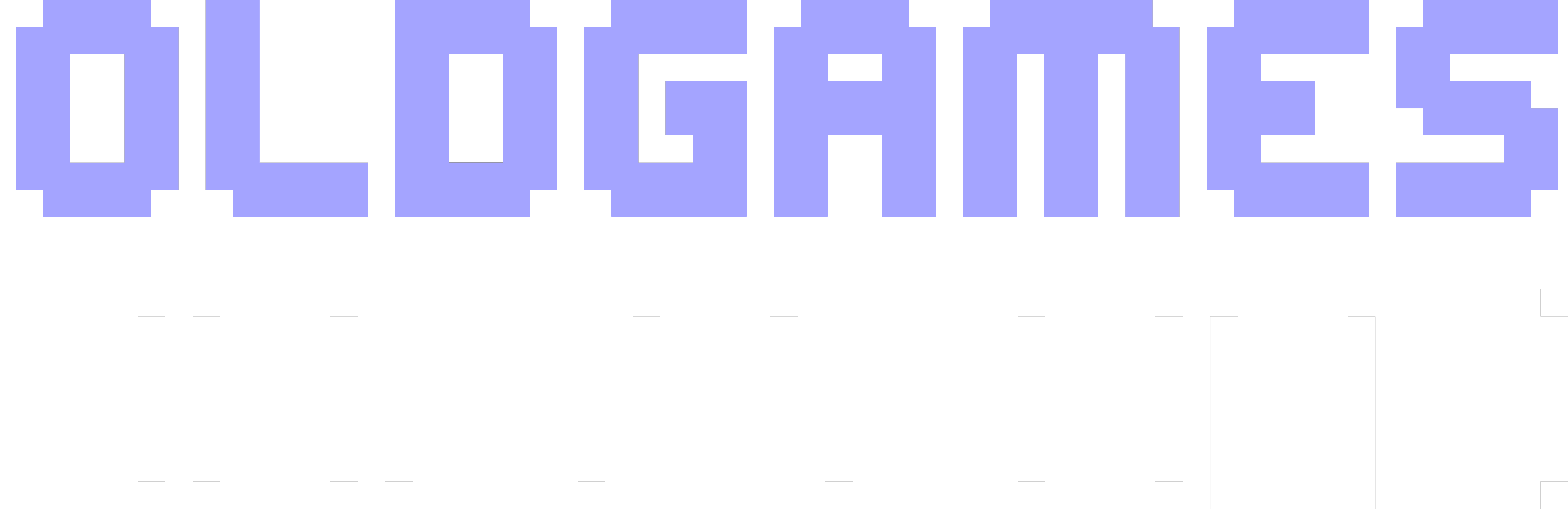 老遊戲下載標誌 壁紙 — 粗體像素文字在黑色背景上以紫色和白色顯示「OLDGAMES DOWNLOAD」。