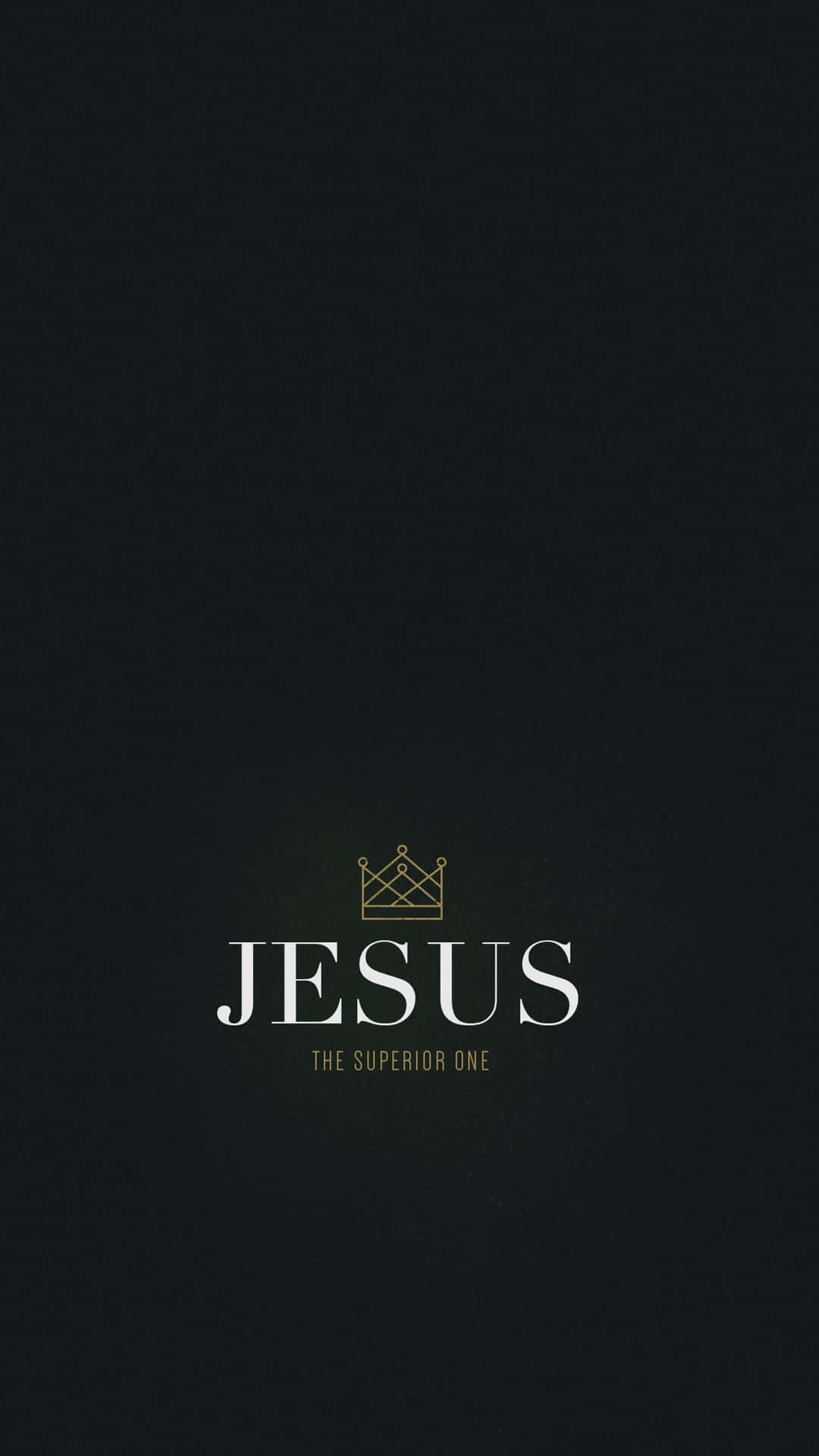 深色背景上帶有 JESUS 和皇冠的文字桌布
