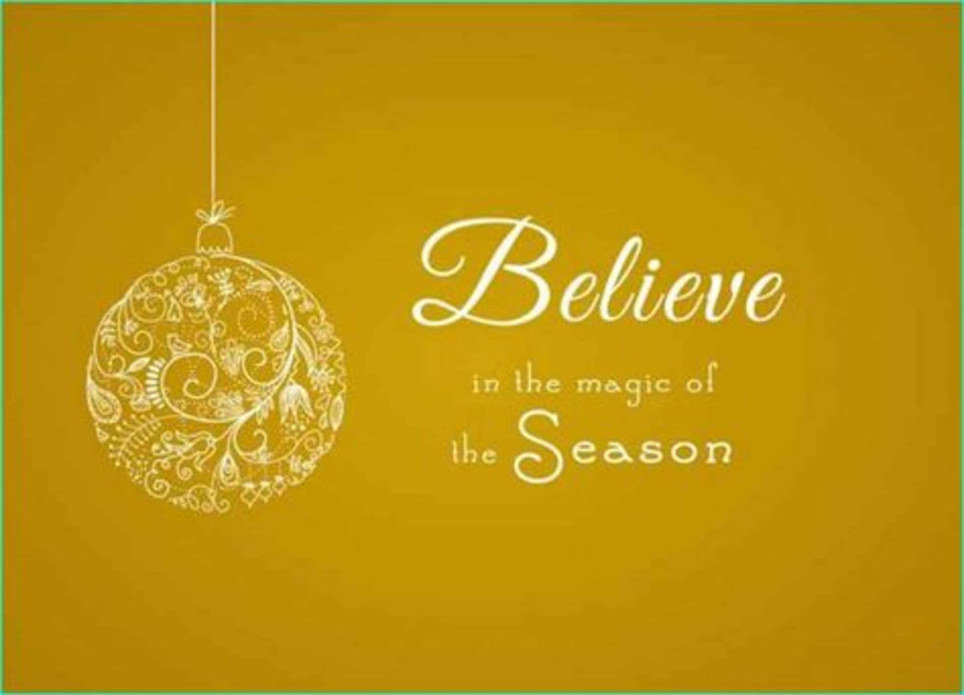 掛飾，帶有花卉設計和文字 believe in the magic of the season