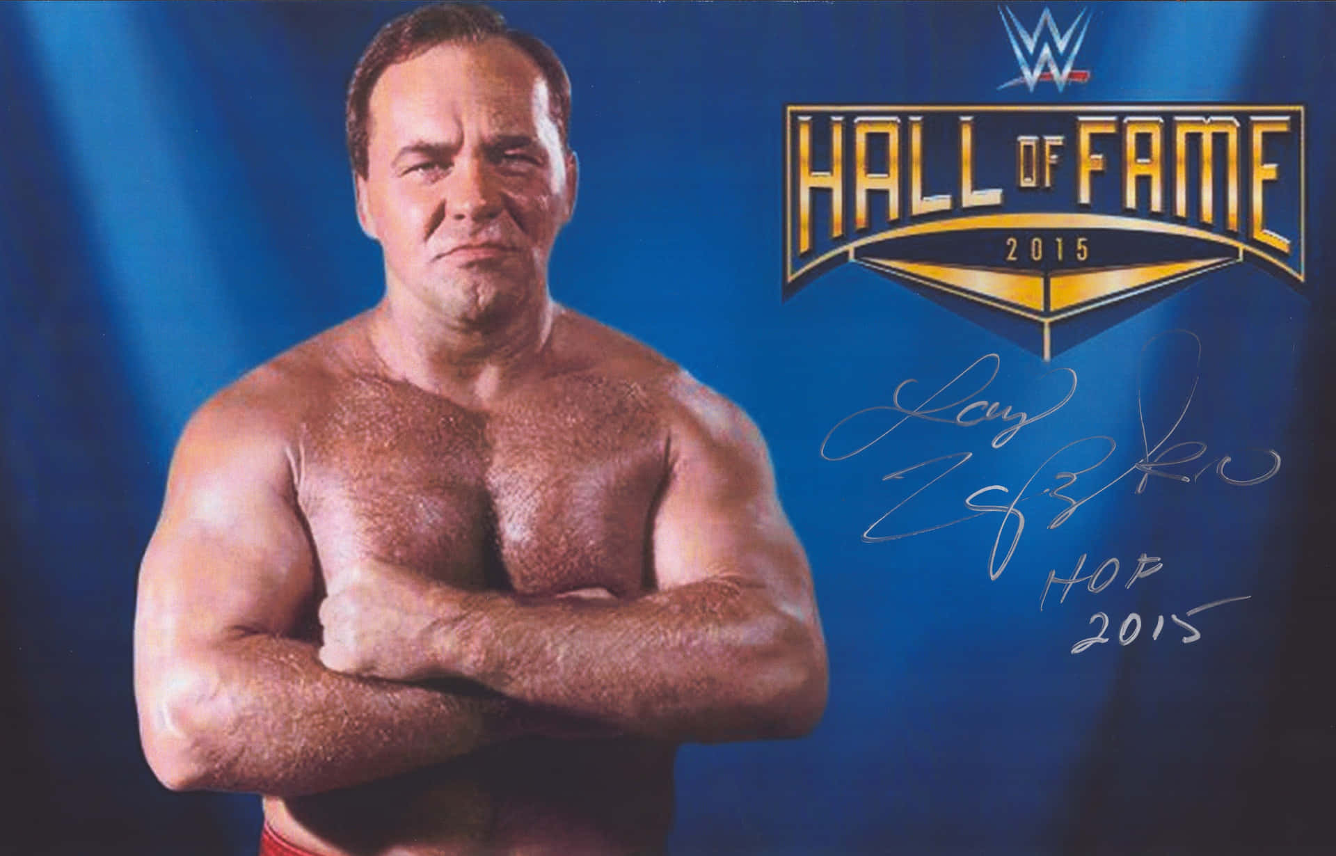 WWE Hall of Fame 2015 入選者 Ray Mysterio 的簽名照片。