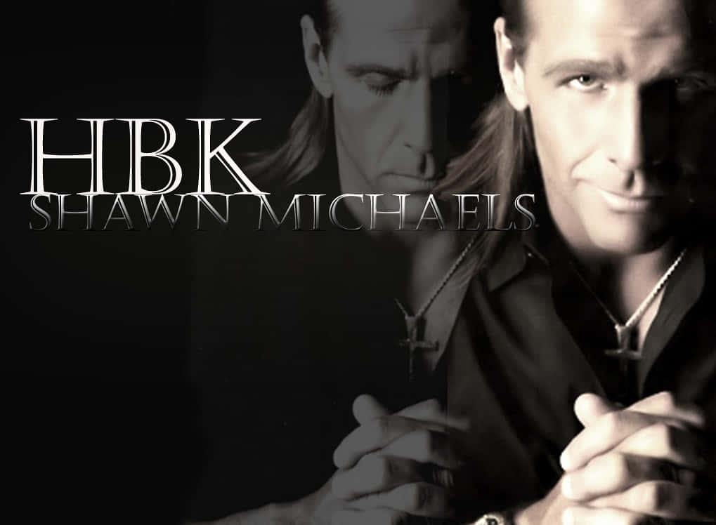 Shawn Michaels 肖像，帶有雙重曝光和文字疊加
