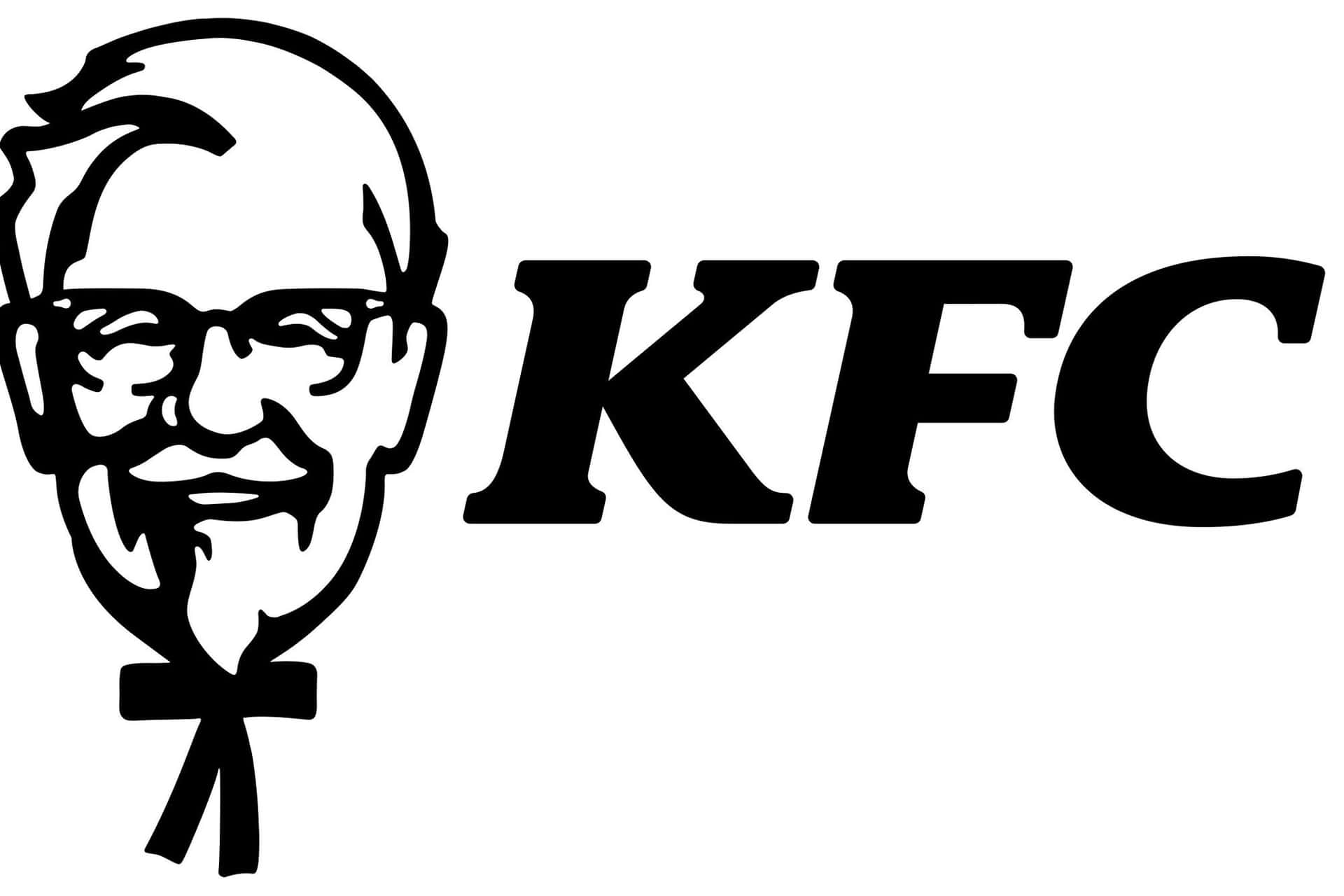 KFC 標誌，帶有山德士上校的剪影和粗體文字。