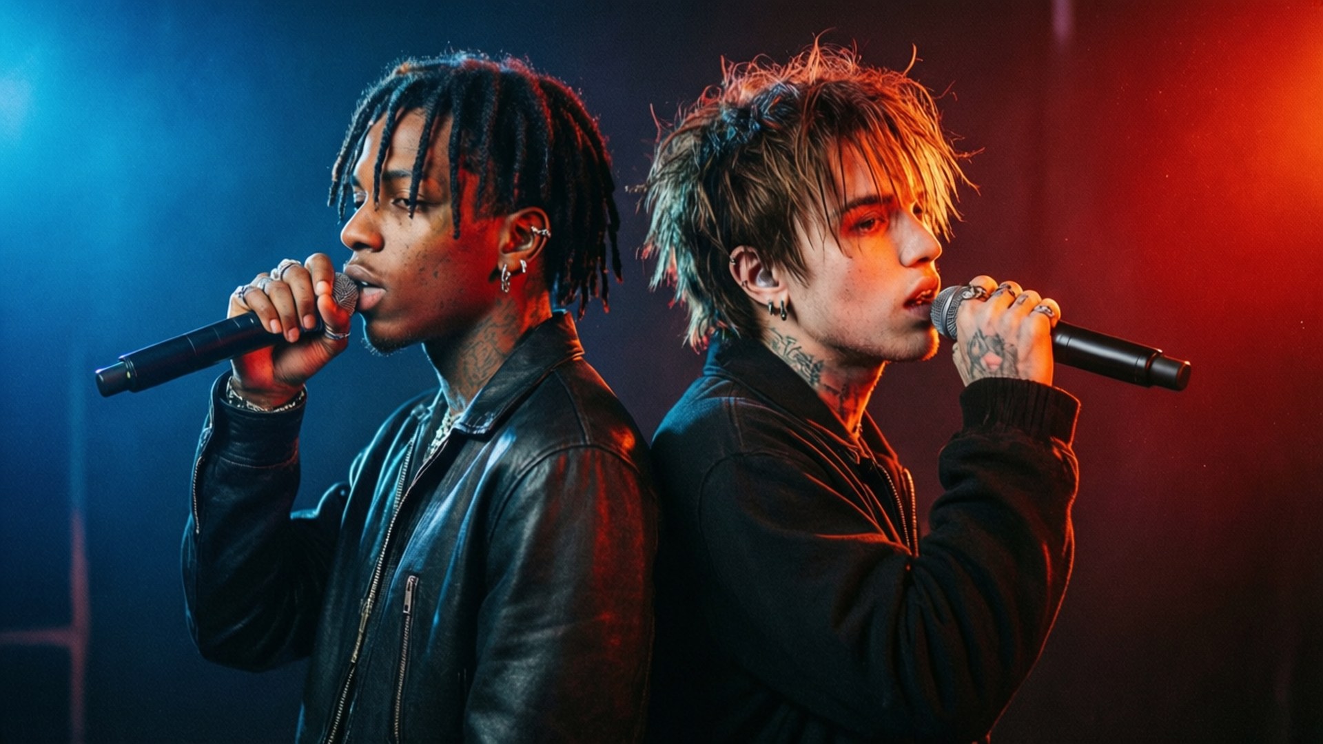 一張致敬XXXTentacion和Lil Peep的桌布。