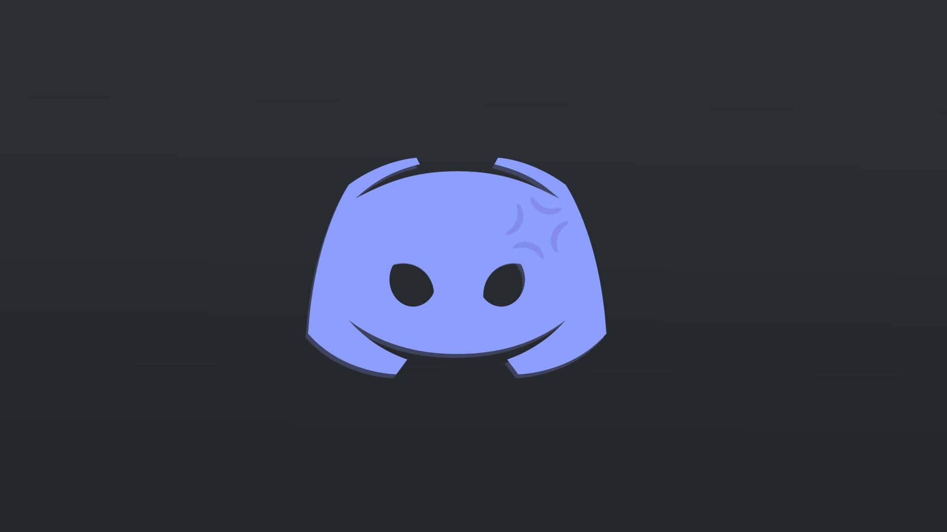 深灰色背景上的藍色 Discord 標誌